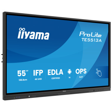 iiyama TE7513A-B1AG Écran d'affichage dynamique Écran plat interactif 190,5 cm (75") Wifi 450 cd m² 4K Ultra HD Noir Écran
