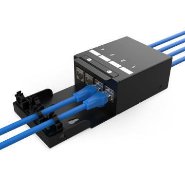 Digitus DN-93708-4 boîte de jonction réseau Noir