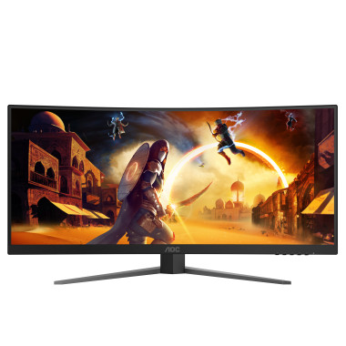 AOC G4 CU34G4Z écran plat de PC 86,4 cm (34") 3440 x 1440 pixels Wide Quad HD LED Noir, Rouge