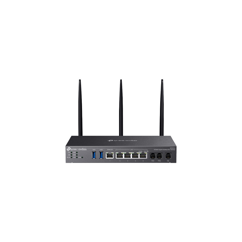TP-Link Omada AX3000 routeur sans fil Gigabit Ethernet Bi-bande (2,4 GHz 5 GHz) Noir TP-Link Omada AX3000 routeur sans fil Gigabit Ethernet Bi-bande (2,4 GHz 5 GHz) Noir