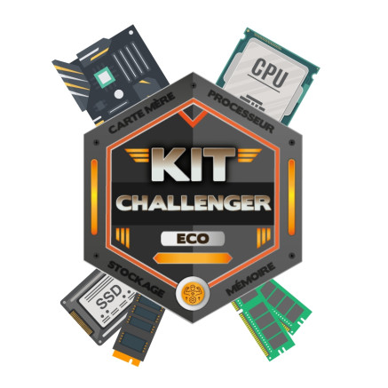 KIT00046643 KIT Challenger Eco - B760M DS3H DDR4 + I5-12400 + DDR4-3200 / 16Go + BX500 1To