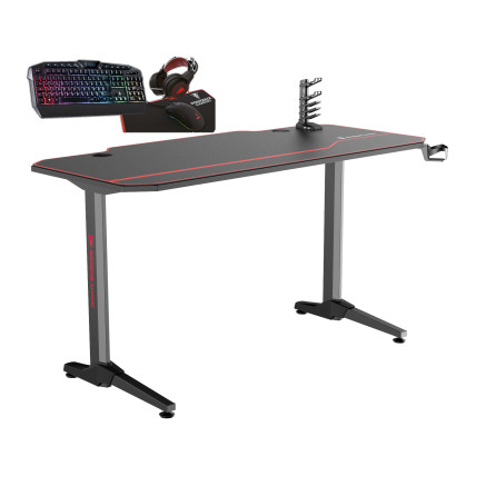BER00046644 Bureau Gamer + pack CLavier+Souris+TAPIS+CASQUE RGB offert