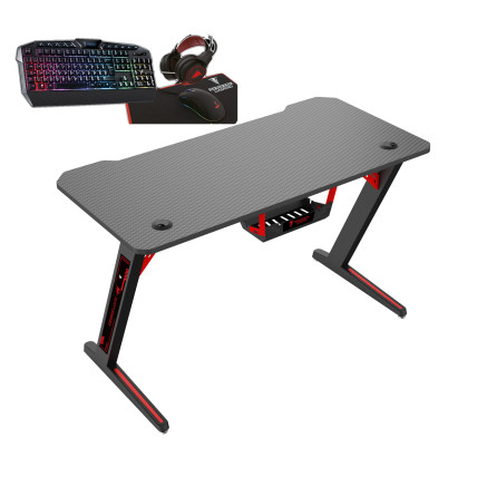 BER00046645 Bureau Gamer + pack CLavier+Souris+TAPIS+CASQUE RGB offert
