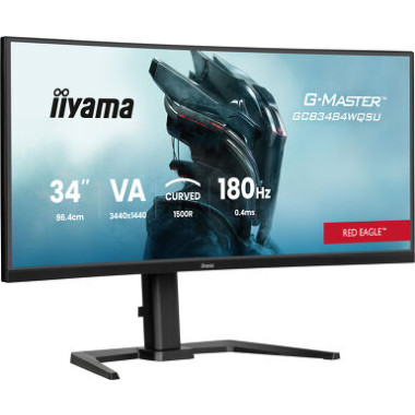 IIY00046649 GCB3484WQSU-B1 (Red Eagle) - 34p VA 3440x1440 Incurvé 0.4ms 500cd/m² 2HDMI-DP 4USB 2x5W Règlable Noir