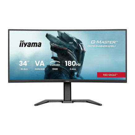 IIY00046649 GCB3484WQSU-B1 (Red Eagle) - 34p VA 3440x1440 Incurvé 0.4ms 500cd/m² 2HDMI-DP 4USB 2x5W Règlable Noir