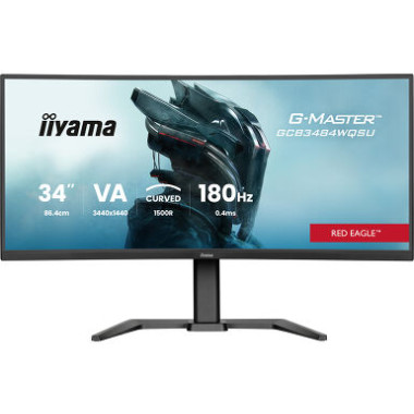 IIY00046649 GCB3484WQSU-B1 (Red Eagle) - 34p VA 3440x1440 Incurvé 0.4ms 500cd/m² 2HDMI-DP 4USB 2x5W Règlable Noir
