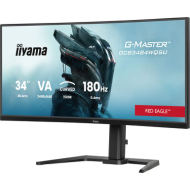 IIY00046649 GCB3484WQSU-B1 (Red Eagle) - 34p VA 3440x1440 Incurvé 0.4ms 500cd/m² 2HDMI-DP 4USB 2x5W Règlable Noir
