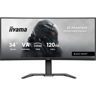 IIY00046650 GCB3482WQSU-B1 (Black Hawk) - 34p VA 3440x1440 Incurvé 0.6ms 500cd/m² 2HDMi-DP 4USB 2x5W Règlable Noir