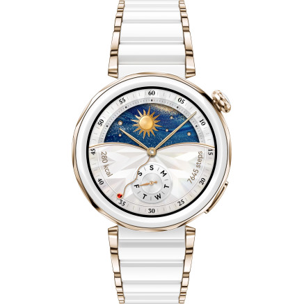 Huawei WATCH GT5 Pro 42mm 3,35 cm (1.32") AMOLED Numérique 466 x 466 pixels Blanc GPS (satellite)