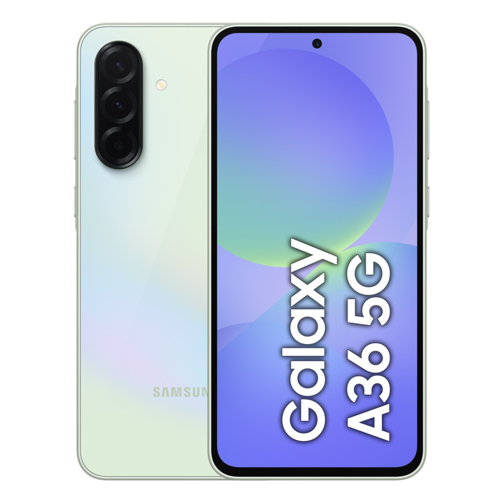 Samsung Galaxy A36 17 cm (6.7") Double SIM Android 15 5G USB Type-C 6 Go 128 Go 5000 mAh Citron vert Samsung Galaxy A36 17 cm (6.7") Double SIM Android 15 5G USB Type-C 6 Go 128 Go 5000 mAh Citron vert