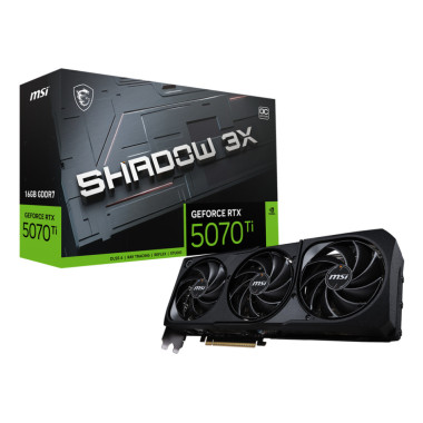 MSI GeForce RTX5070 Ti 16G SHADOW 3X OC NVIDIA GeForce RTX 5070 Ti 12 Go GDDR7