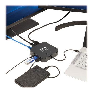 Tripp Lite MTB3-DOCK-04 station d'accueil Avec fil Thunderbolt 3 Noir