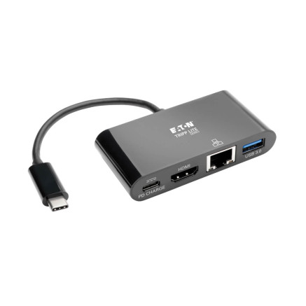 Tripp Lite U444-06N-H4GUBC station d'accueil USB 3.2 Gen 2 (3.1 Gen 2) Type-C Noir