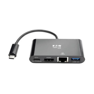 Tripp Lite U444-06N-H4GUBC station d'accueil USB 3.2 Gen 2 (3.1 Gen 2) Type-C Noir