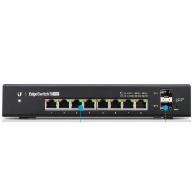 Ubiquiti EdgeSwitch 8 150W Géré L2 L3 Gigabit Ethernet (10 100 1000) Connexion Ethernet, supportant l'alimentation via ce port