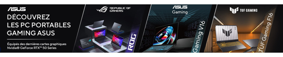 PC Portables Gaming ASUS RTX 50 | ROG, Vivobook Pro V16, TUF F16