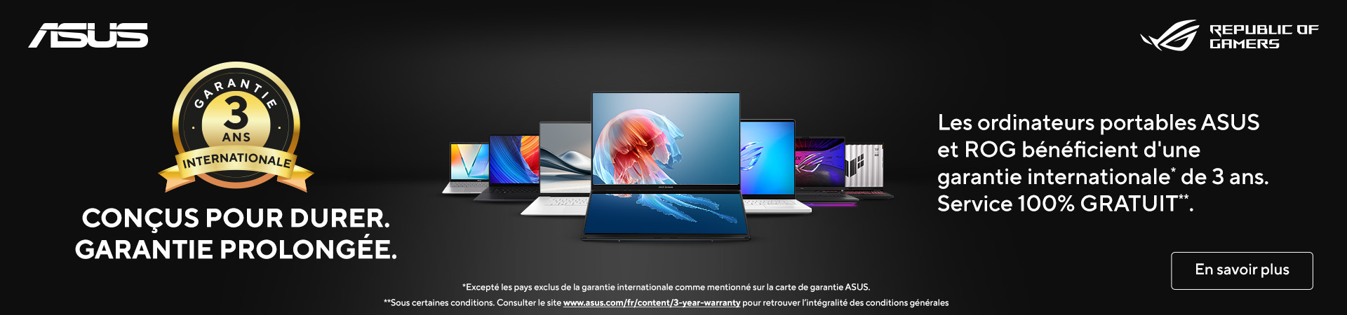 Les PC Portables Asus sont maintenant garantis 3 ans
