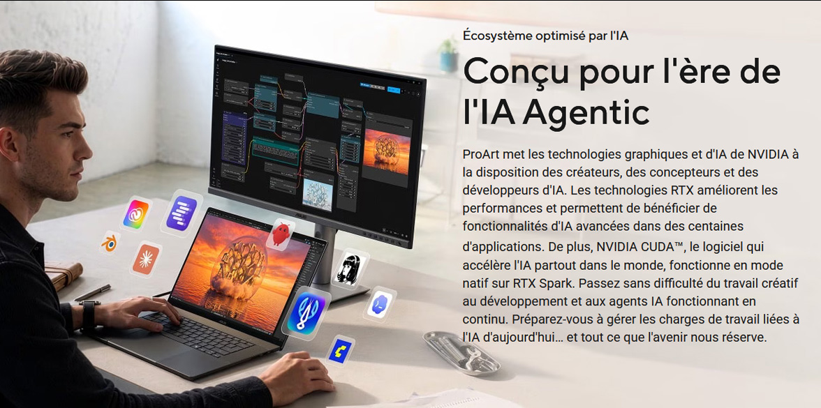 Conçu pour l'ère de l'IA Agentic • Passez sans difficulté du travail créatif au développement et aux agents IA fonctionnant en continu.