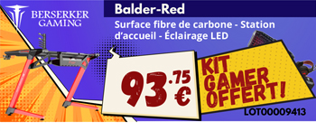 Bureau Gamer Berserker Balder Red + Kit Gamer (clavier + souris + casque + tapis) OFFERT - 93.75€