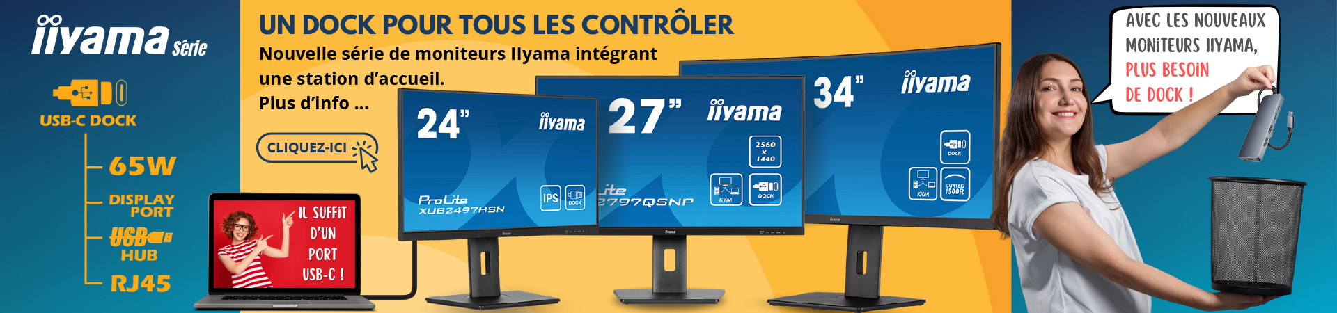 Moniteur USB-C Dock