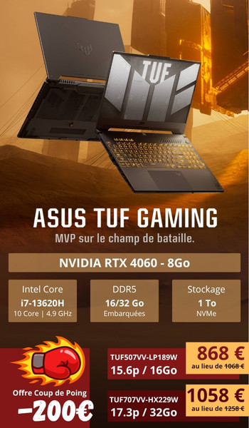 Operation coup de poing Asus Tuf Gaming | -200€ 
